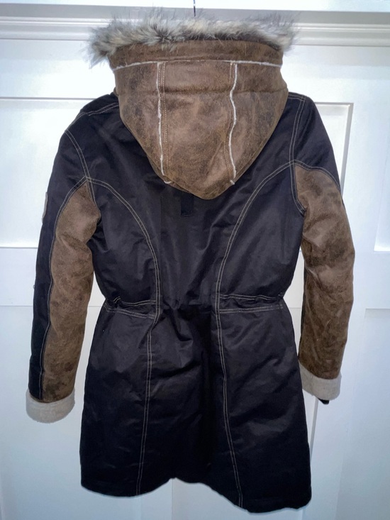 KUHL ARKTIK Projekt GOOSE DOWN PARKA Womens Jacket Sz M Sherpa Heavy Winter EUC - Picture 7 of 9